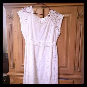 White maternity dress